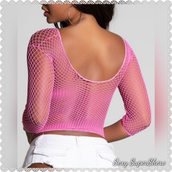 🆕 "Rocker babe" Fishnet Long Sleeve Lingerie - Picture 14 of 16